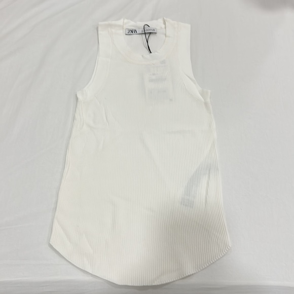 NWT Zara Ribbed Tank Top Viscose Size Small - Picture 7 of 7